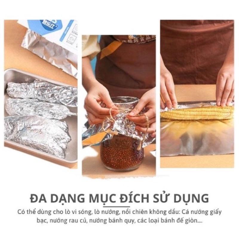 Giấy bạc nướng, cuộn màng Nhôm bọc đồ nướng và thức ăn nóng các size