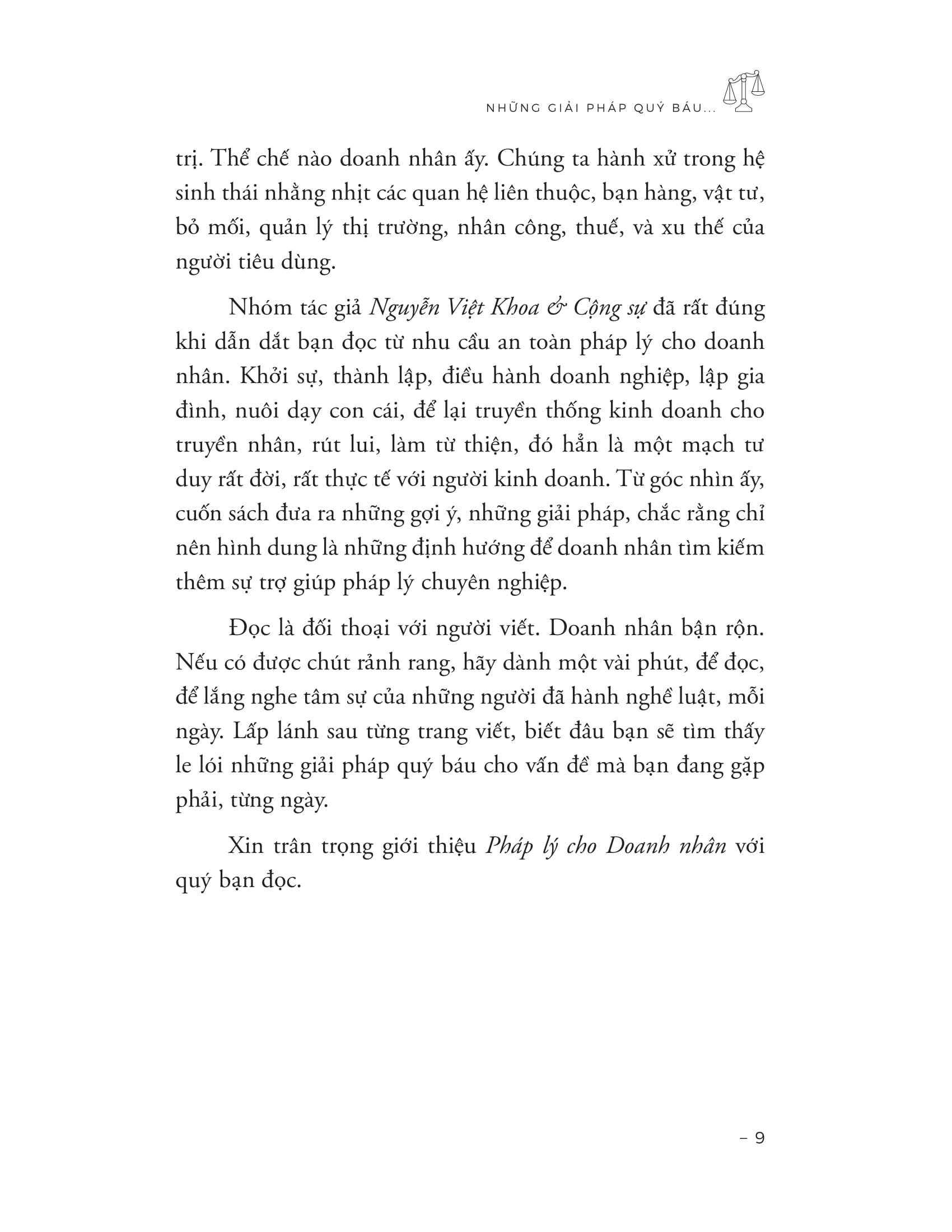 Sách - Pháp Lý Cho Doanh Nhân - Bảo Vệ Tài Sản - Giữ Gìn Danh Tiếng - Phát Triển Bền Vững