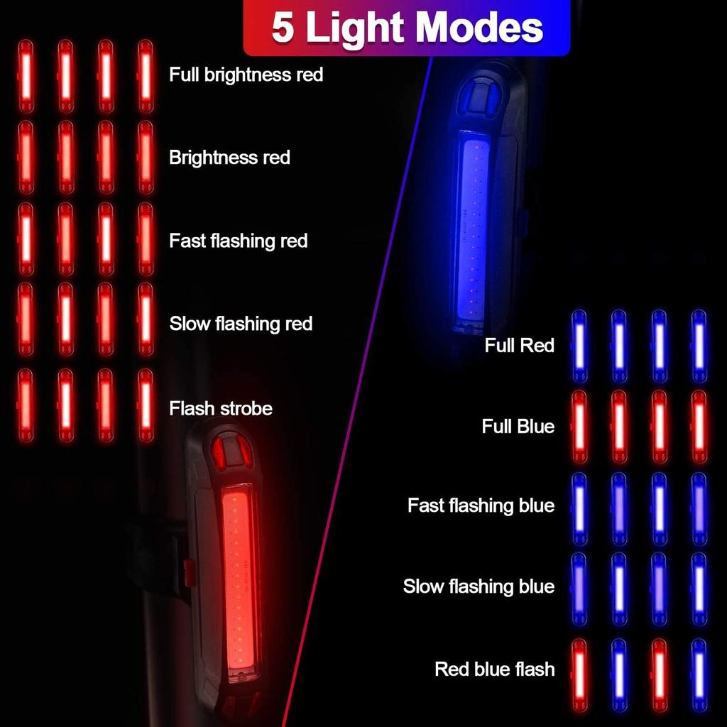 Đèn LED tín hiệu gắn xe đạp 6 chế độ điều chỉnh được chất lượng cao