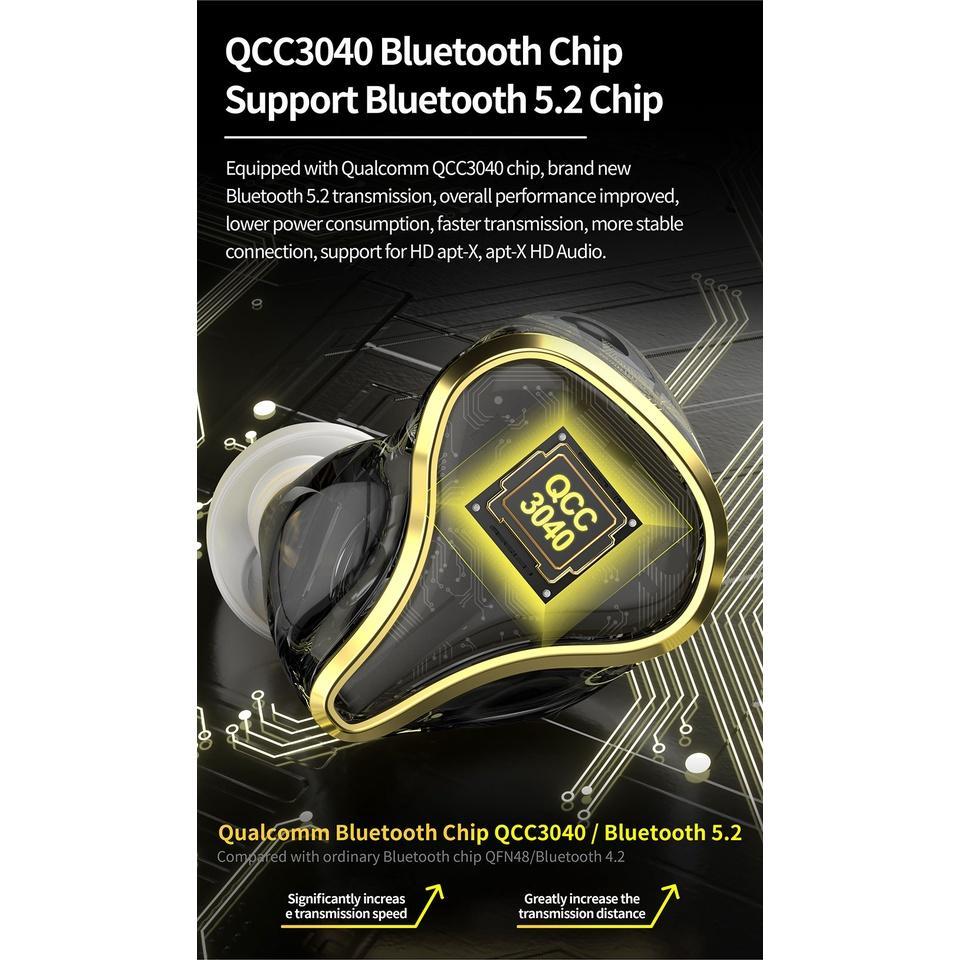 Tai nghe nhét tai KZ SK10 PRO bluetooth 5.2 không dây giảm tiếng ồn TWS QCC3040 APTX HiFi chơi game thể thao Z1 PRO SKS