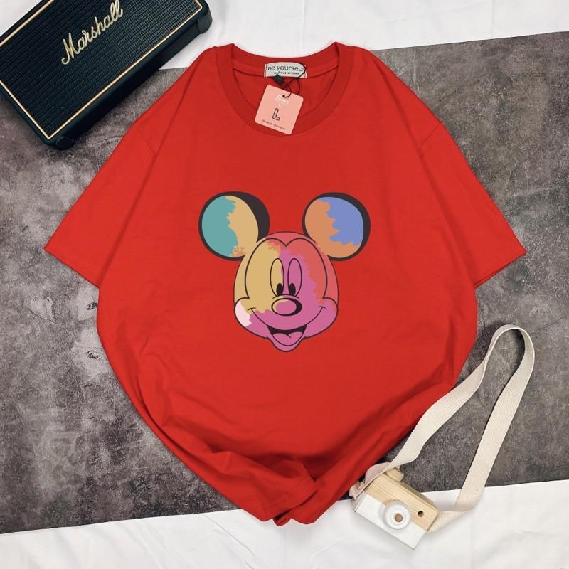 Áo Thun Tay Ngắn UNISEX MICKEY Cầu vồng - Hình chụp thật
