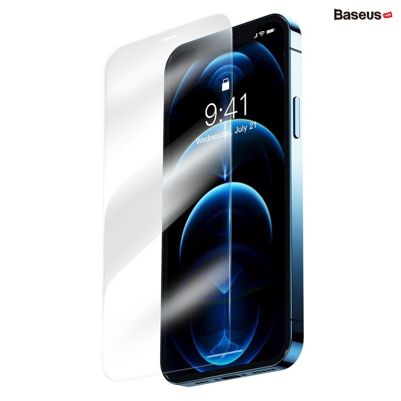 Kính cường lực dùng cho các dòng iPhone 12 Baseus 0.3mm Full-glass Super porcelain crystal Tempered Glass Film For iP 12 - hàng chính hãng