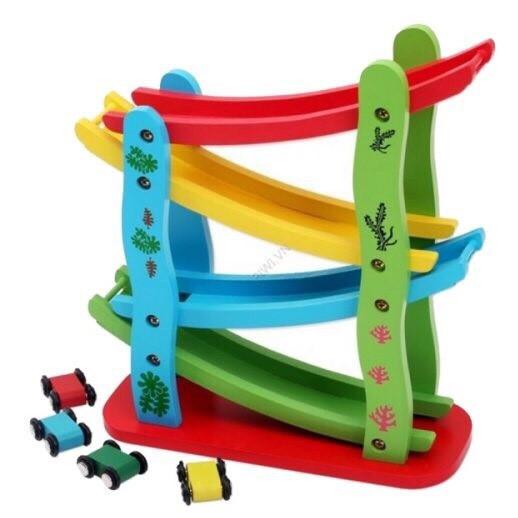 Đồ Chơi Gỗ - Xe Cầu Trượt Ziczac 4 Tầng Cho Bé
