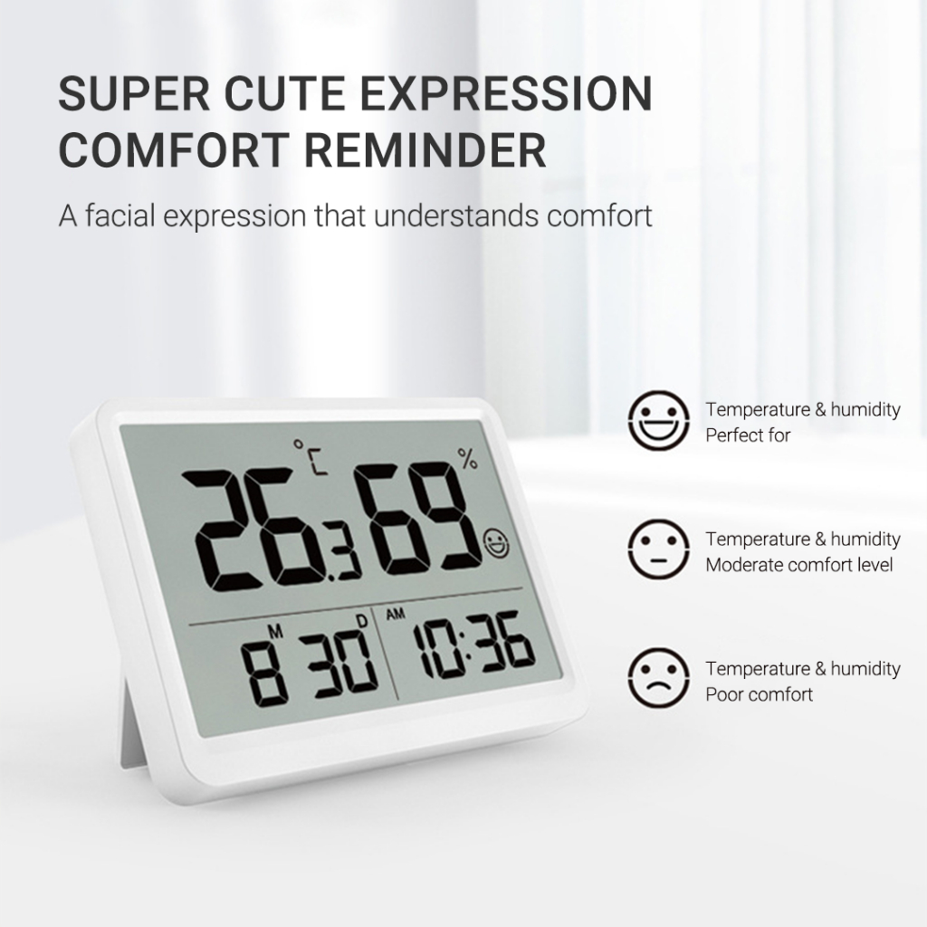 Nhiệt Kế Kỹ Thuật Số lcd xiaomi youpin Đo Nhiệt Độ Và Độ Ẩm / Ngày / Hẹn Giờ Cho Phòng