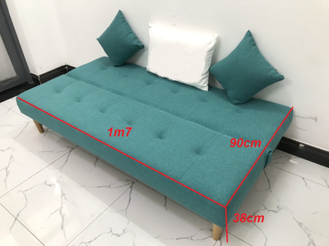 Bộ ghế sofa giường 1m7x90 sofa bed phòng khách linco23 sofa nệm, sofa ghế băng