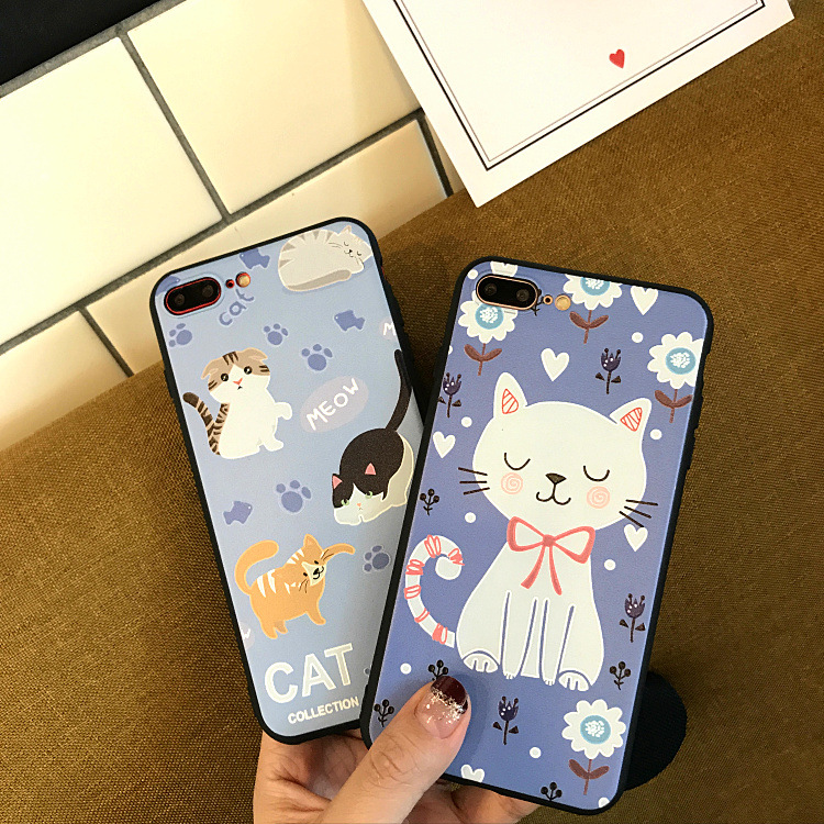 Ốp lưng mèo trắng xinh đẹp dành cho iphone 6-6s-6 plus-6s plus-7-7 plus-8-8 plus