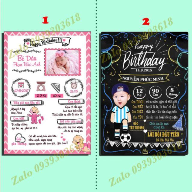 Bảng thành tích , bảng ảnh 12 tháng cho bé