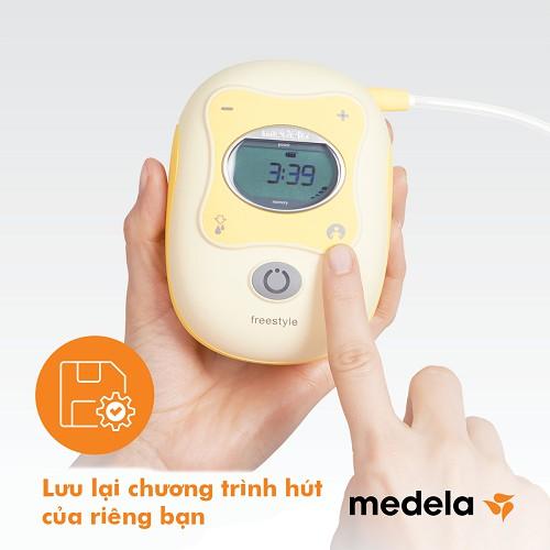 Máy hút sữa điện đôi Medela Freestyle, công nghệ 2-Phase Expression, nhiều sữa hơn, tiết kiệm thời gian, có pin sạc