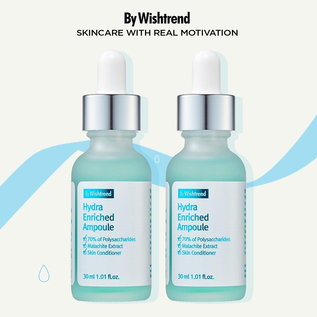 Combo 2 By Wishtrend tinh chất Hydra Enriched Ampoule 30ml