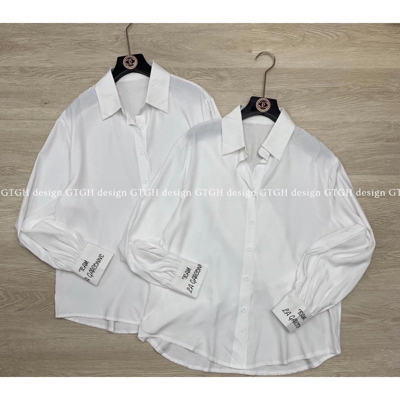 SƠ MI TRẮNG TAY CHỮ