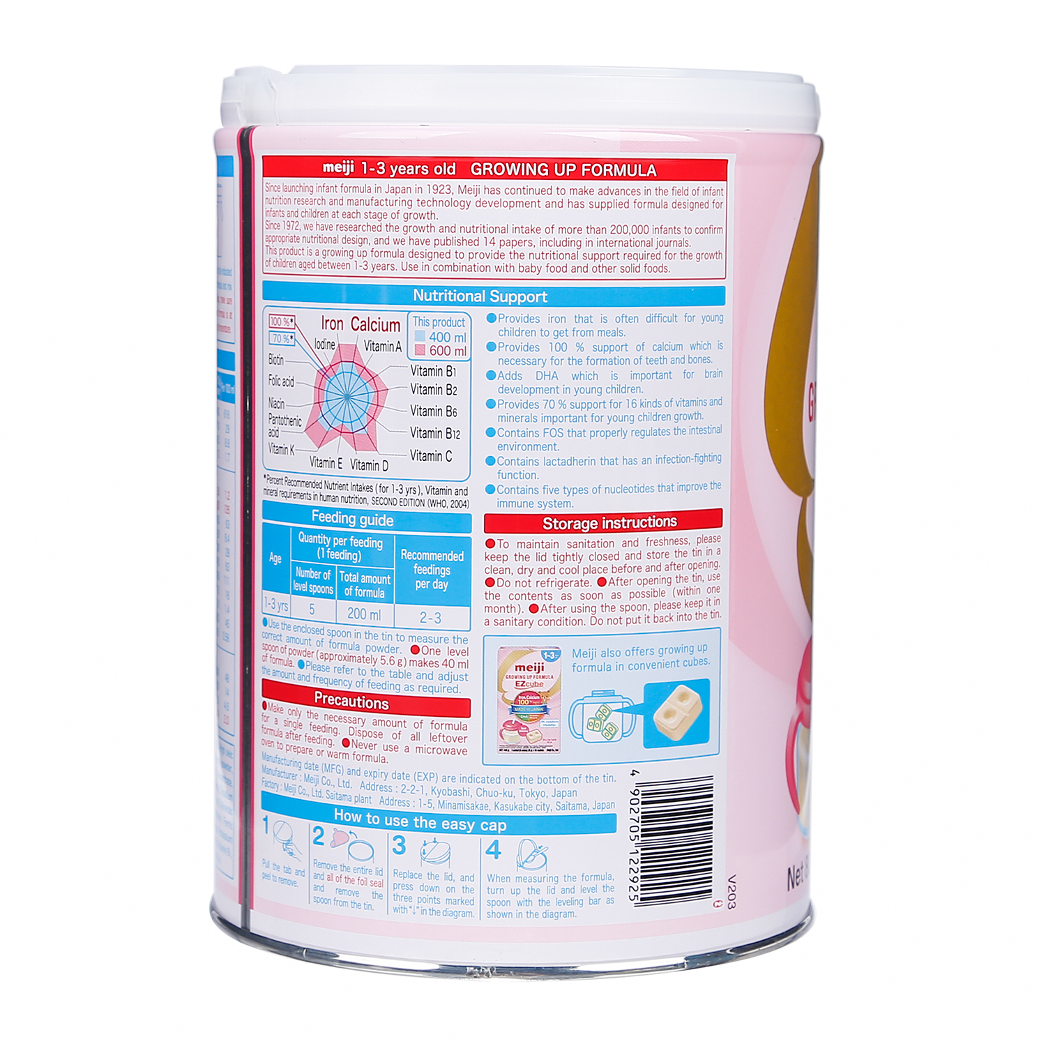 Sữa Meiji Growing Up Formula 800g nhập khẩu cho bé 1Y-3Y