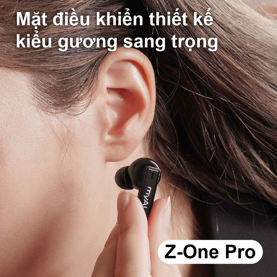 Tai nghe không dây myALO Z-One Pro: tai nghe Bluetooth 5.3 | Pin 40 giờ | Chống nước IPX4 | Thiết kế công thái học | Điều khiển cảm ứng thông minh | Hộp sạc chế tác từ Hợp kim đúc nguyên khối | Hàng chính hãng