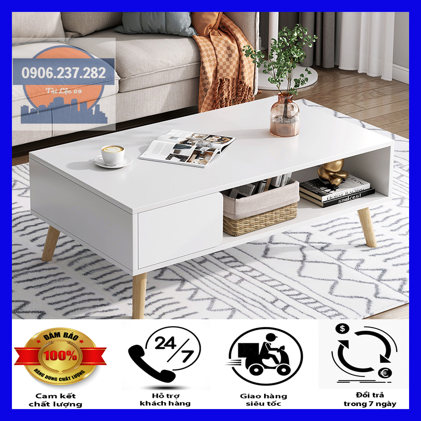 Bàn trà Sofa phong cách hiện đại để phòng khách có ngăn để đồ