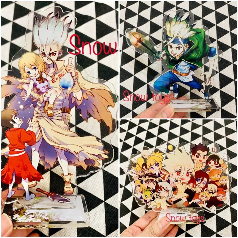 Mô Hình Tượng Standee Acrylic Mica - Dr.Stone - Senku Taiju Yuzuriha Tsukasa Gen Hyoga Ryusui Francois - Dr Stone - 16cm