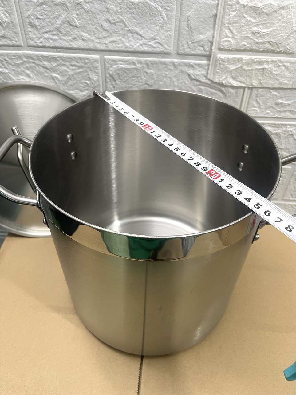Nồi Inox 2 Quai Cao Cấp 3 Đáy _ Dung Tích: 12 Lít _