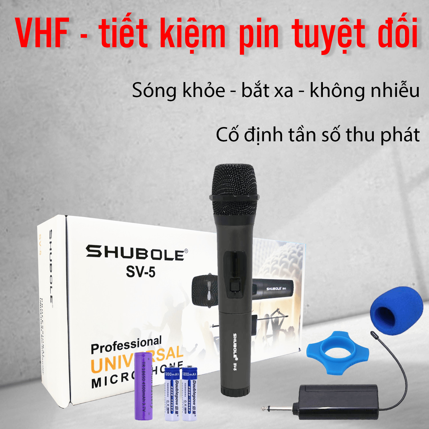 MICRO KARAOKE, MICRO KHÔNG DÂY SV5, CHUYÊN DÙNG CHO LOA HOẶC ÂM LY- TẶNG KÈM JACK- HÀNG CHÍNH HÃNG