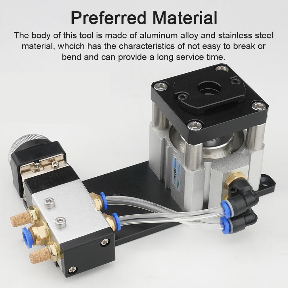 Portable Table 3 Fixed Lock Pneumatic Punching Tool 8mm Aluminum Alloy Home Household Pneumatic Punching Machine Practical DIY Woodworking Tool