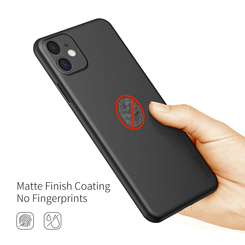 Ốp lưng nhám siêu mỏng cho iPhone 11 hiệu Memumi Độ mỏng 0.3mm, Có gờ bảo vệ camera - Hàng nhập khẩu