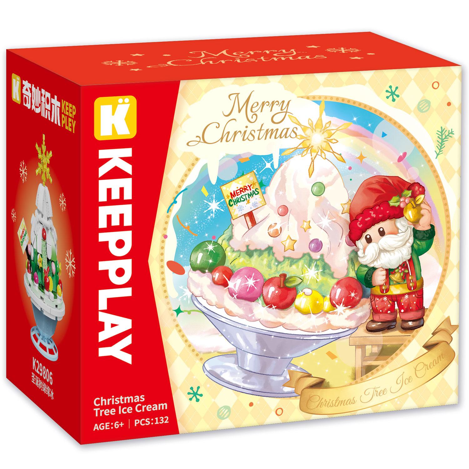 Đồ Chơi Lắp Ráp Chủ Đề Giáng Sinh - Christmas Tree Ice Cream - Keepplay K29806 (132 Mảnh Ghép)