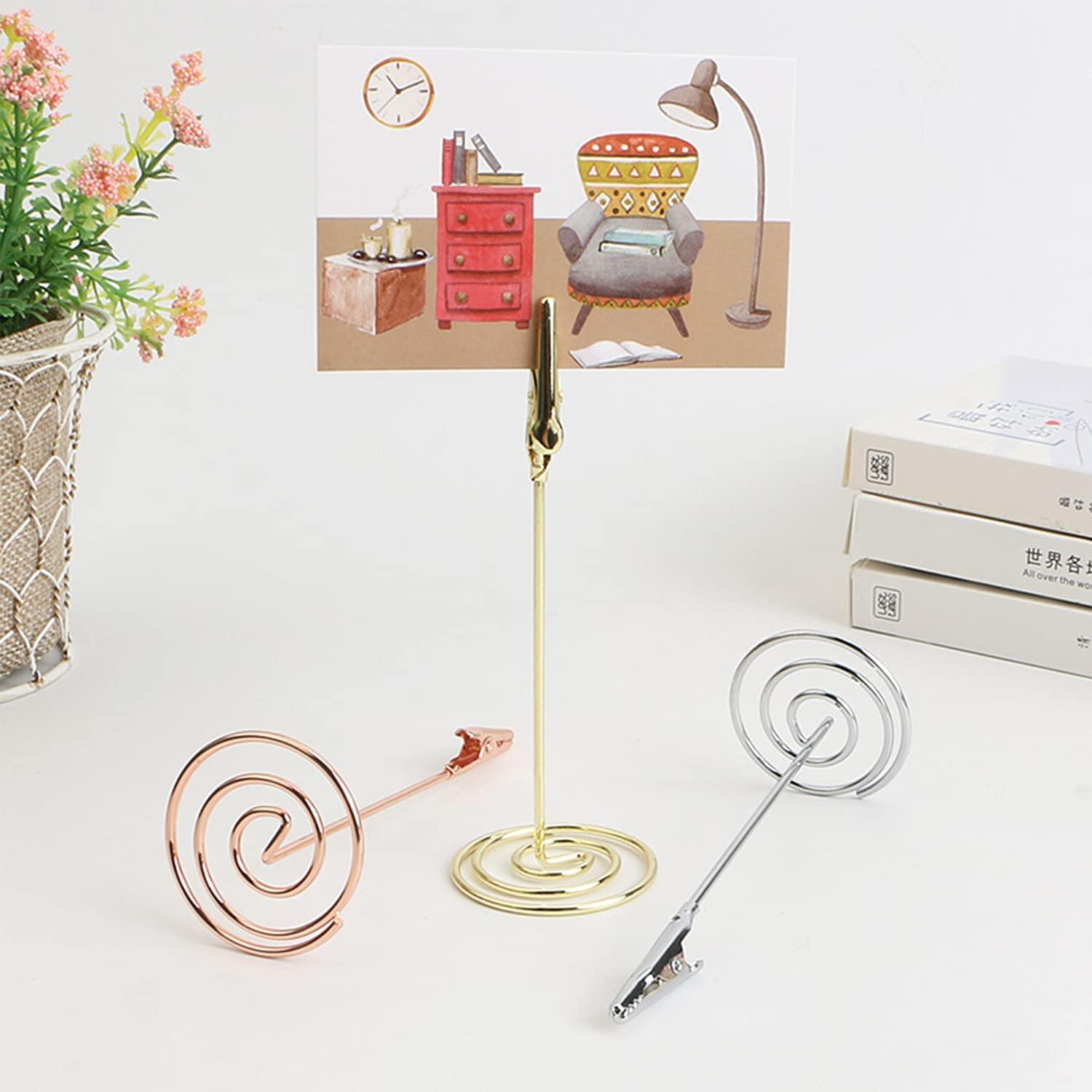 12 mảnh kẹp ảnh giữ, giá đỡ ghi chú thẳng đứng với người giữ clip tin nhắn đóng cửa cá sấu cho ảnh chụp ảnh thẻ ghi chú