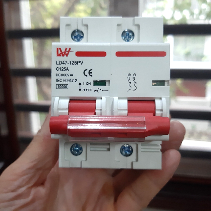 CB, Aptomat DC 1000V 125A cho hệ Bình acquy, Litium chuyên dụng cho điện mặt trời