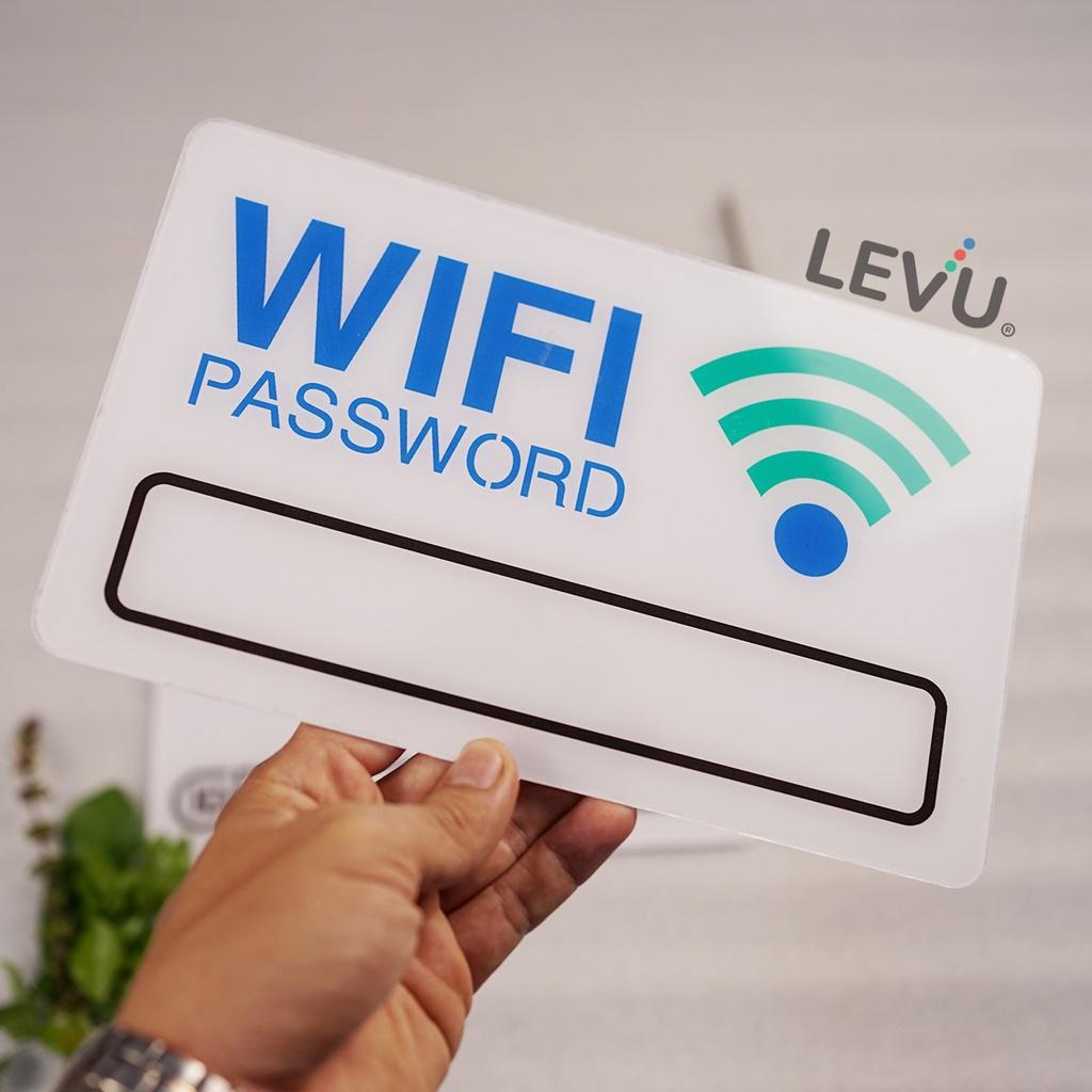 Bảng wifi bằng nhựa mica decor quán cao cấp hiện đại