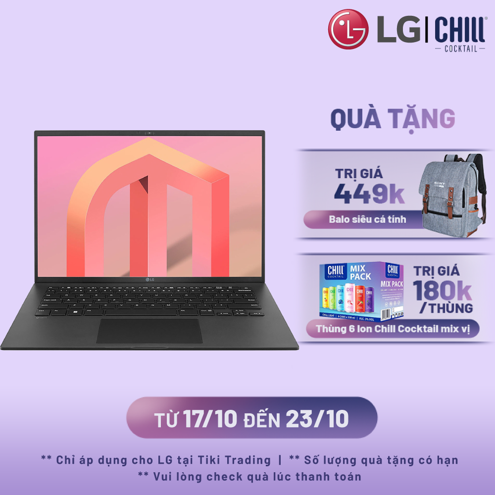 Laptop LG gram 14'', Không hệ điều hành, Intel Core i3 Gen 12, 8Gb, 256GB, 14ZD90Q-G.AX32A5 - Hàng Chính Hãng