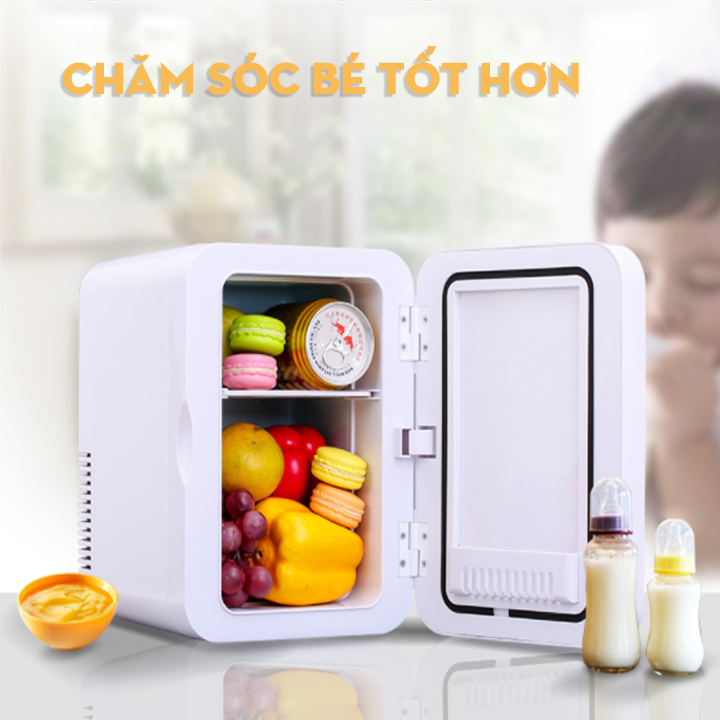 Tủ lạnh mini 2 chiều làm lạnh không làm đá dung tích 22 lít để trên xe hơi hoặc gia đình nhỏ gọn rễ di chuyển để hoa quả , mỹ phẩm , đồ cho bé - Hàng chính hãng