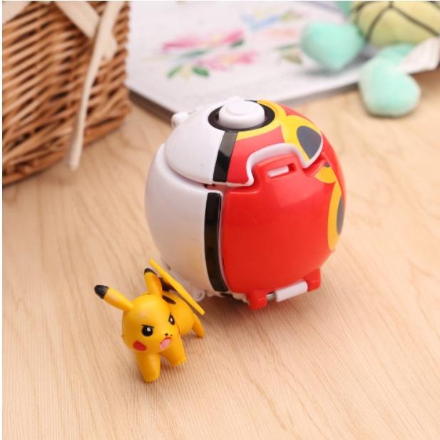 Mô Hình Quả Cầu Pokemon, Tự Động Ném Thú Pikachu - Sáng Tạo Cho Bé