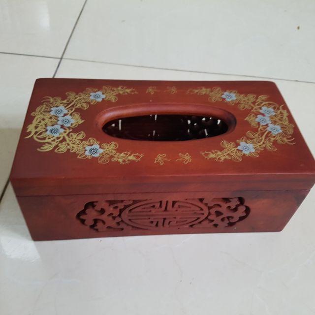Hộp Đựng Khăn Giấy Bằng Gỗ Hương Sang Trọng/Đẹp Để Bàn mẫu ngẫu nhiên