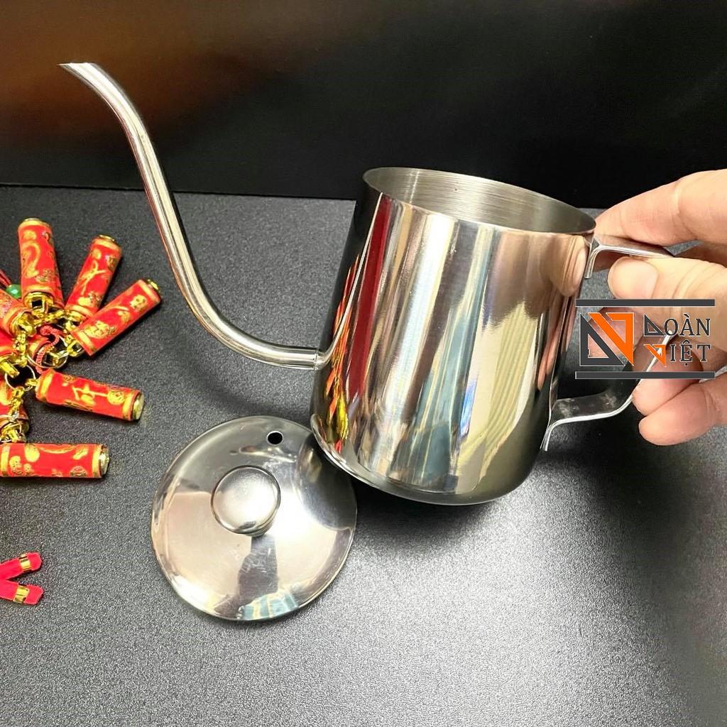 CA RÓT nước , rót trà, BÌNH trà CÓ NẮP - VÒI DÀI INOX SUS 304 CAO CẤP NHIỀU SIZE