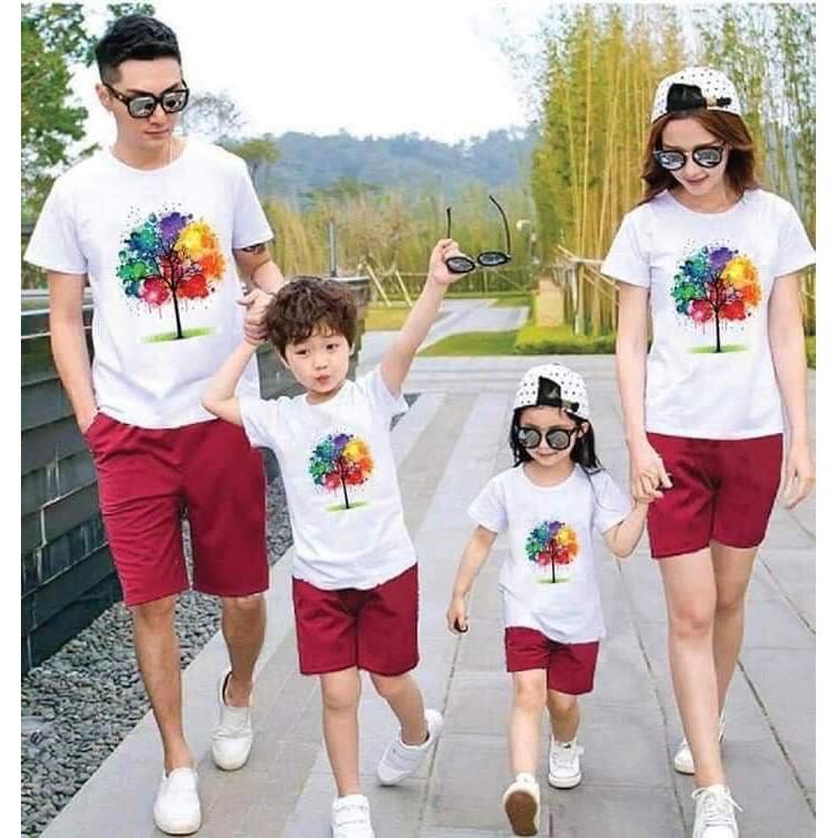 Áo thun đi biển nhóm, gia đình - CÂY SẮC MÀU