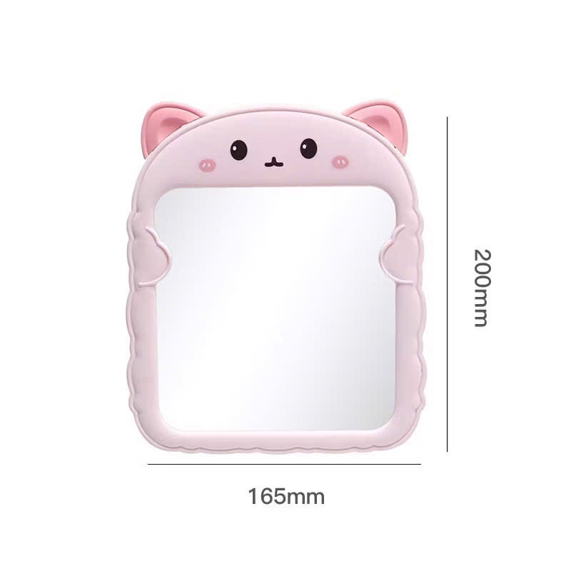 Gương trang điểm để bàn tai gấu, gương decor bàn trang điểm dễ thương