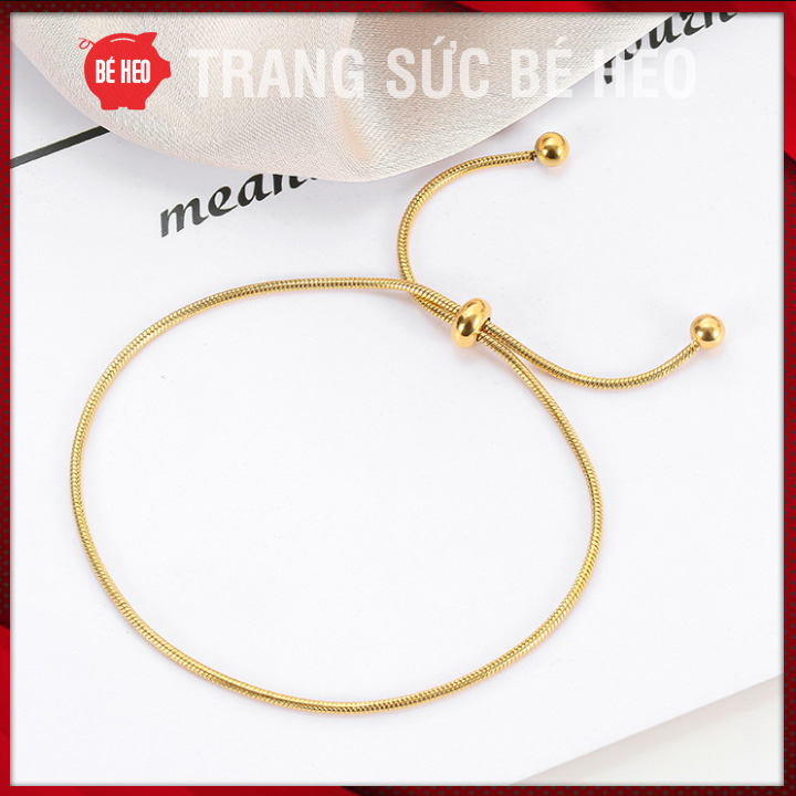 Lắc tay titan dây rút đơn giản - Trang sức Bé Heo BHLT189
