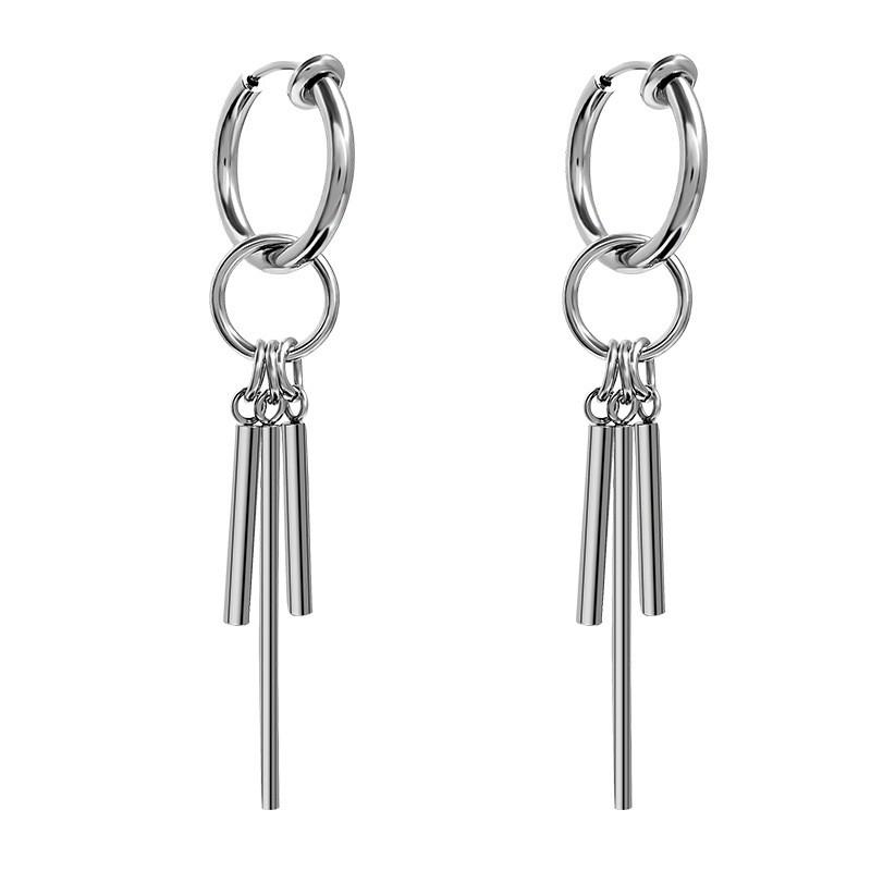 Khuyên tai khoen tròn hình trụ cá tính