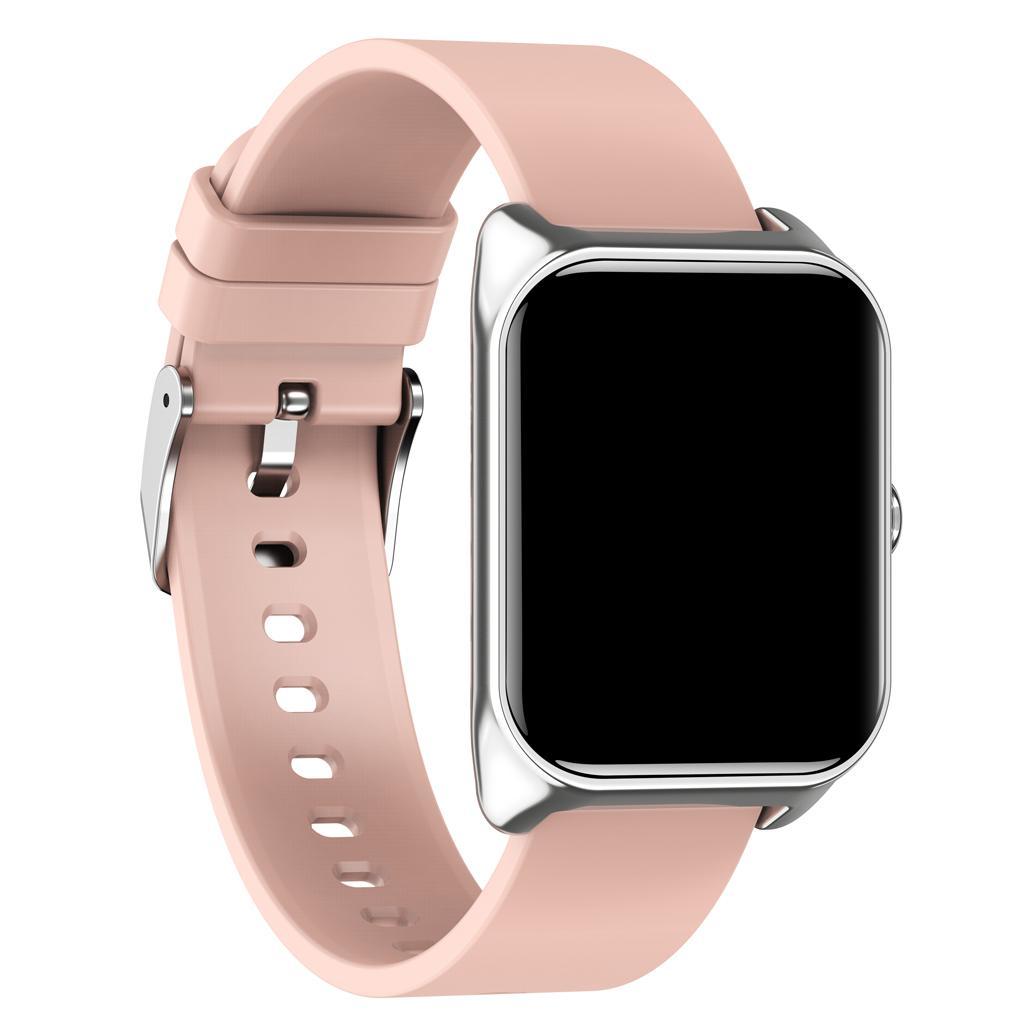 IP67 Sport Bluetooth Blood Pressure Smart Watch Wristband For Men Women Pink