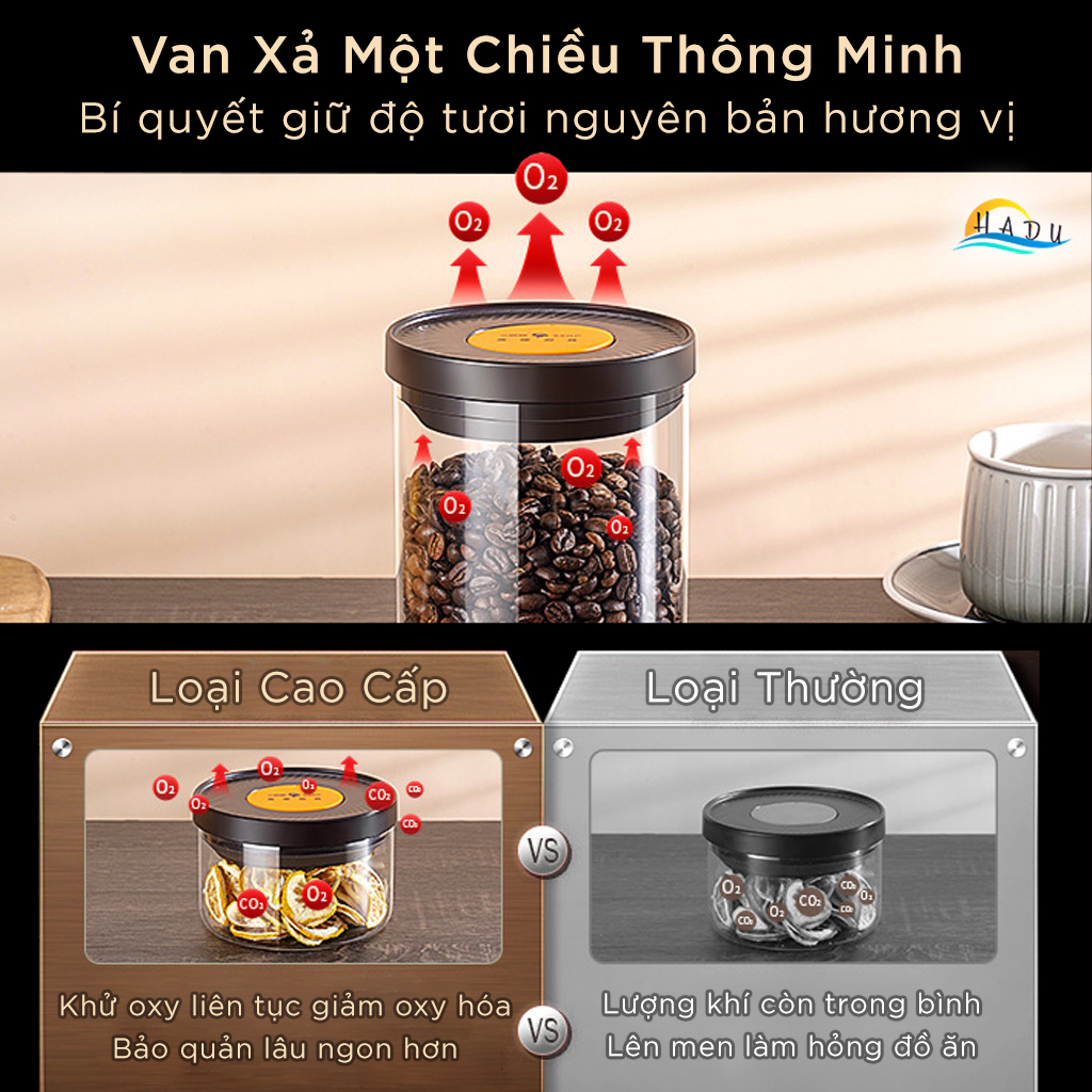 Hộp Hũ Đựng Trà Cafe Đồ Khô Và Ngũ Cốc Thủy Tinh Có Nắp Cao Cấp Đạt Chất Lượng LFGB Đức SSGP