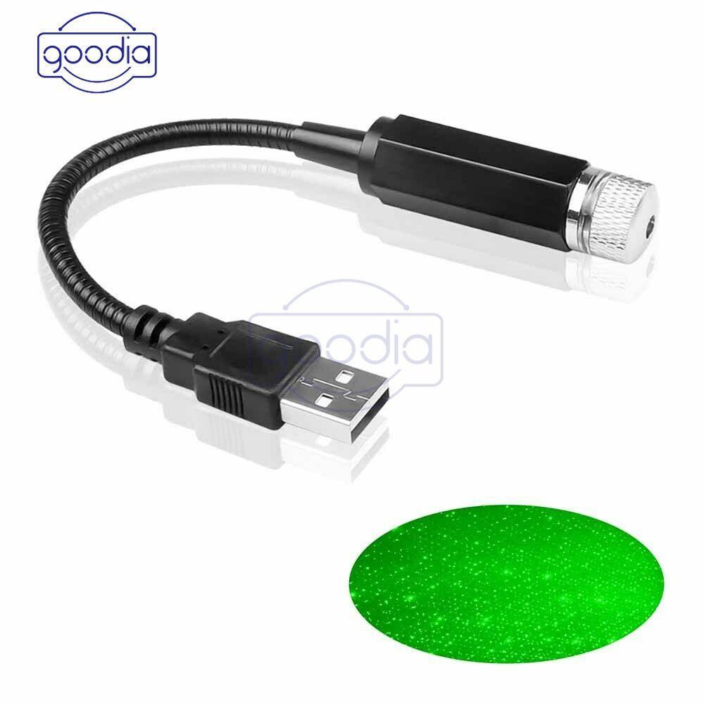Goodia - Đèn LED RGB Cổng USB Gắn Trần Xe Hơi Tạo Không Khí Ngôi Sao Đêm Cảm Ứng