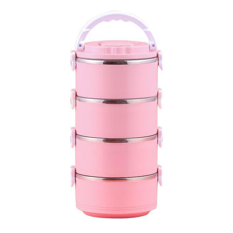 Cà Mèn, Hộp Đựng Cơm Lúa Mạch 4 Tầng Dung Tích 2.8L Siêu To - Loại Tốt
