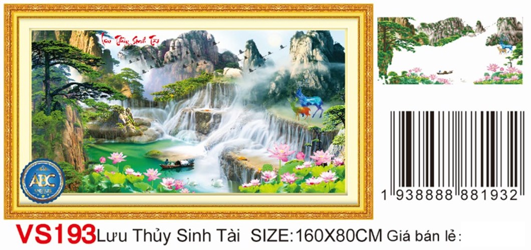 Tranh đính đá gia đình thánh gia VS153 - 80 x 60 cm - chưa đính