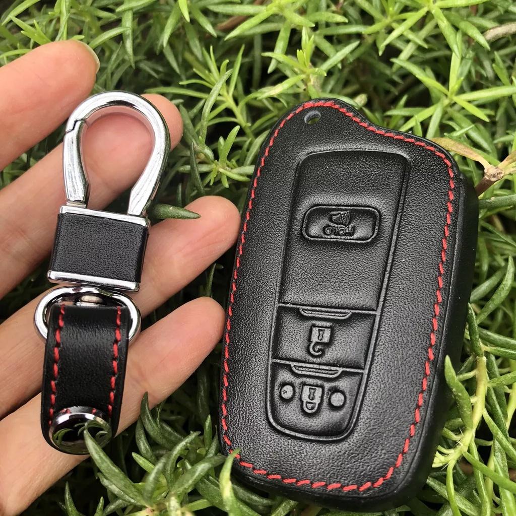 Bao da, ốp móc chìa khóa TOYOTA Corolla Cross cam kết da thật siêu bền, có logo kim loại nổi