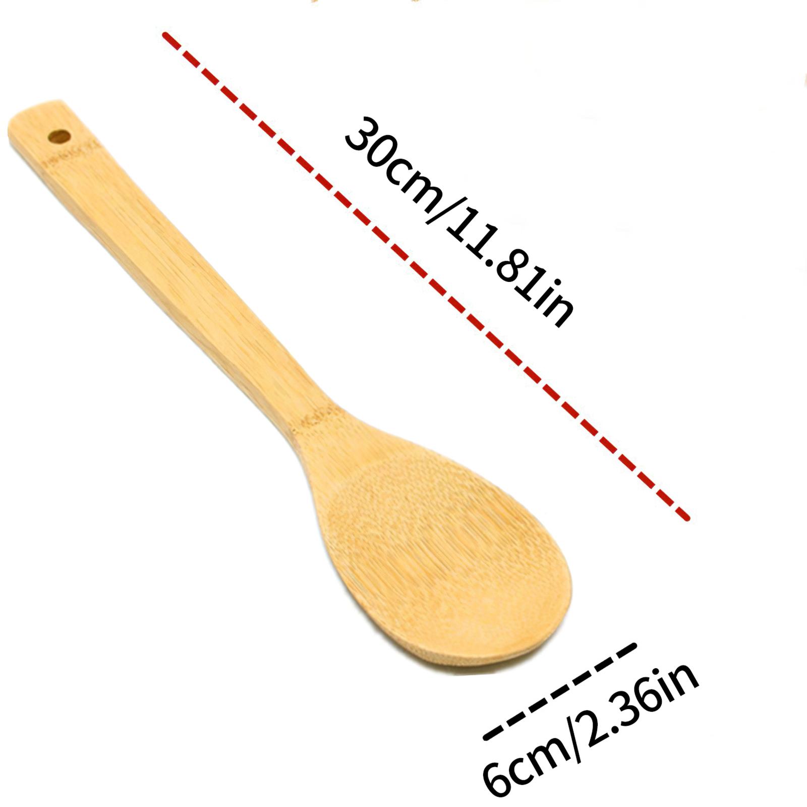 6Pca Tre Dụng Cụ Nhà Bếp Nấu Ăn Bộ Thìa Canh Thìa Đũa Dính Xúc Đặc Biệt Chịu Nhiệt Đồ Dùng Bộ Đồ Dùng Nhà Bếp