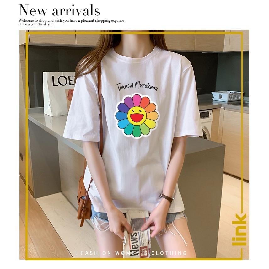 Áo phông unisex HOA 7 SẮC CẦU VỒNG TAKASHI MURAKAMI