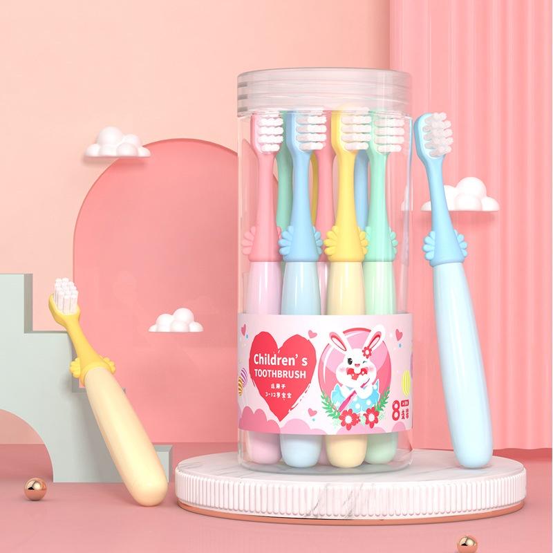 Set 8 Bàn Chải Trẻ Em Hộp Tròn Siêu Cute MÃ M2282