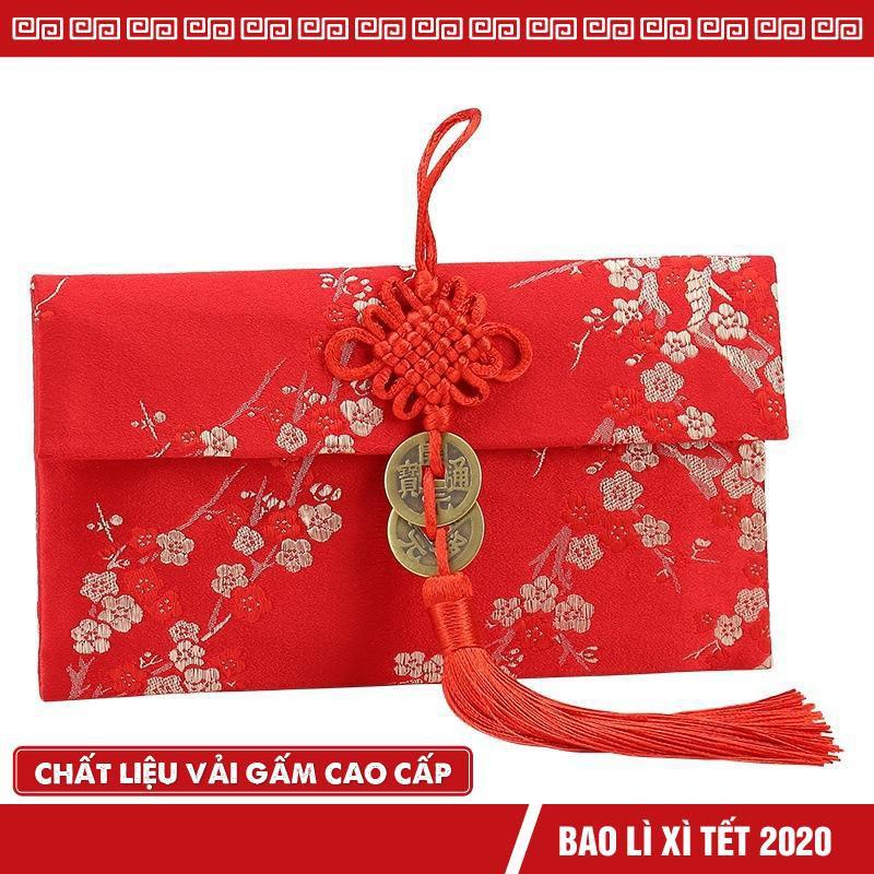 Bao lì xì gấm lụa nạp tài lộc, đám cưới, mừng tuổi ông bà cha mẹ, mang lại may mắn dịp Tết