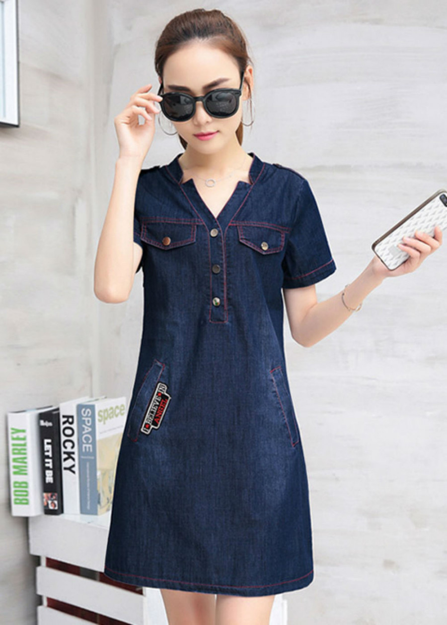 Đầm Nữ D753 - Xanh Đậm