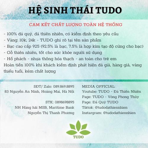 Vòng Tay Nữ Đẹp - Vòng Phong Thủy Mệnh Thủy Mộc TUDO B186K840 VCBAQUA Charm Cỏ 4 Lá May Mắn, Charm Bạc Dreamcatcher