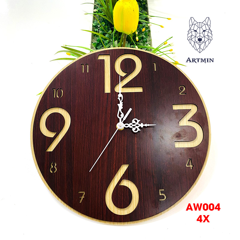 AW004 - Đồng Hồ Gỗ Treo Tường – Décor Trang Trí Tinh Tế