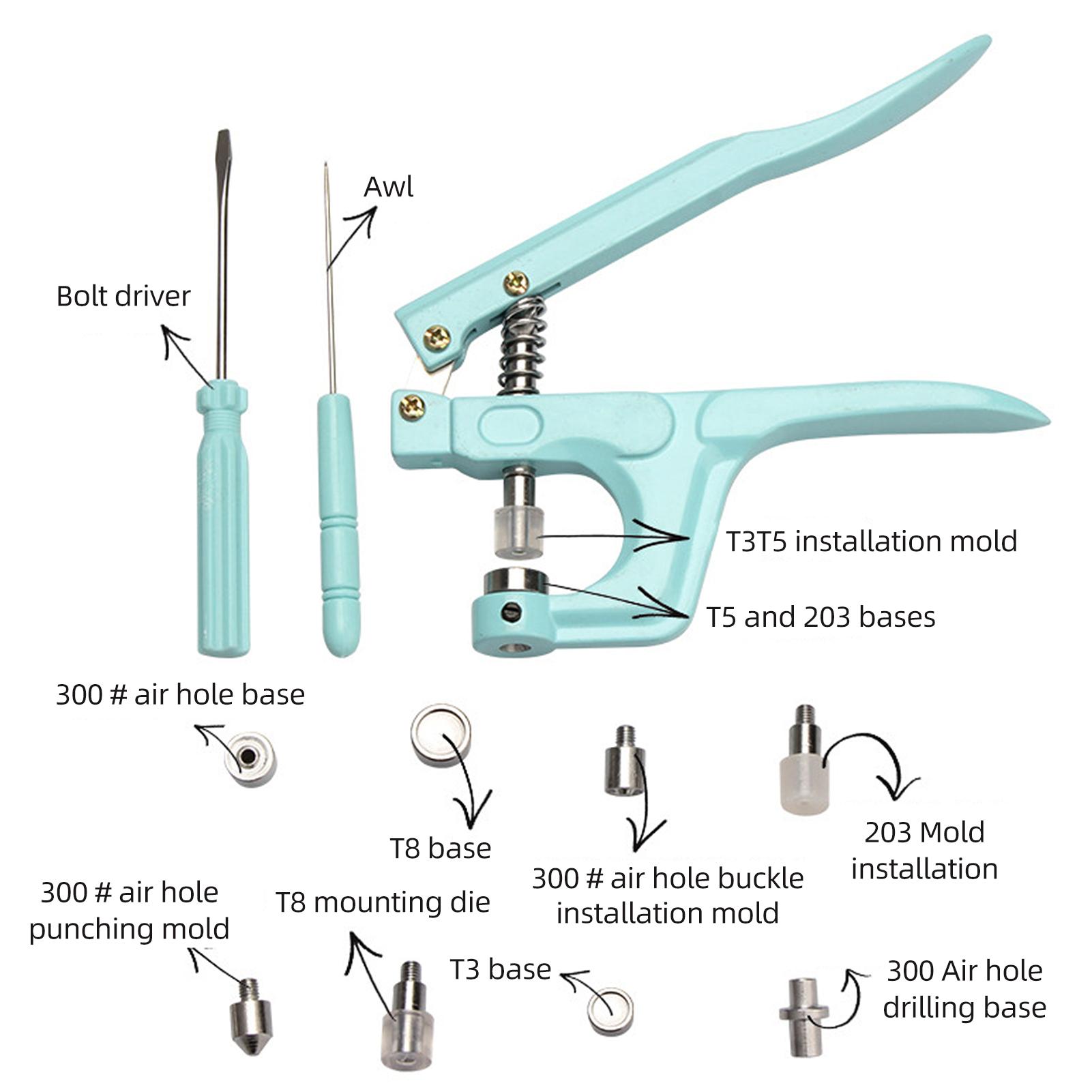 Plastic and Metal Snap Buttons with Snaps Pliers Set,300 Sets Plastic and Metal Snap Buttons for Sewing and Crafting