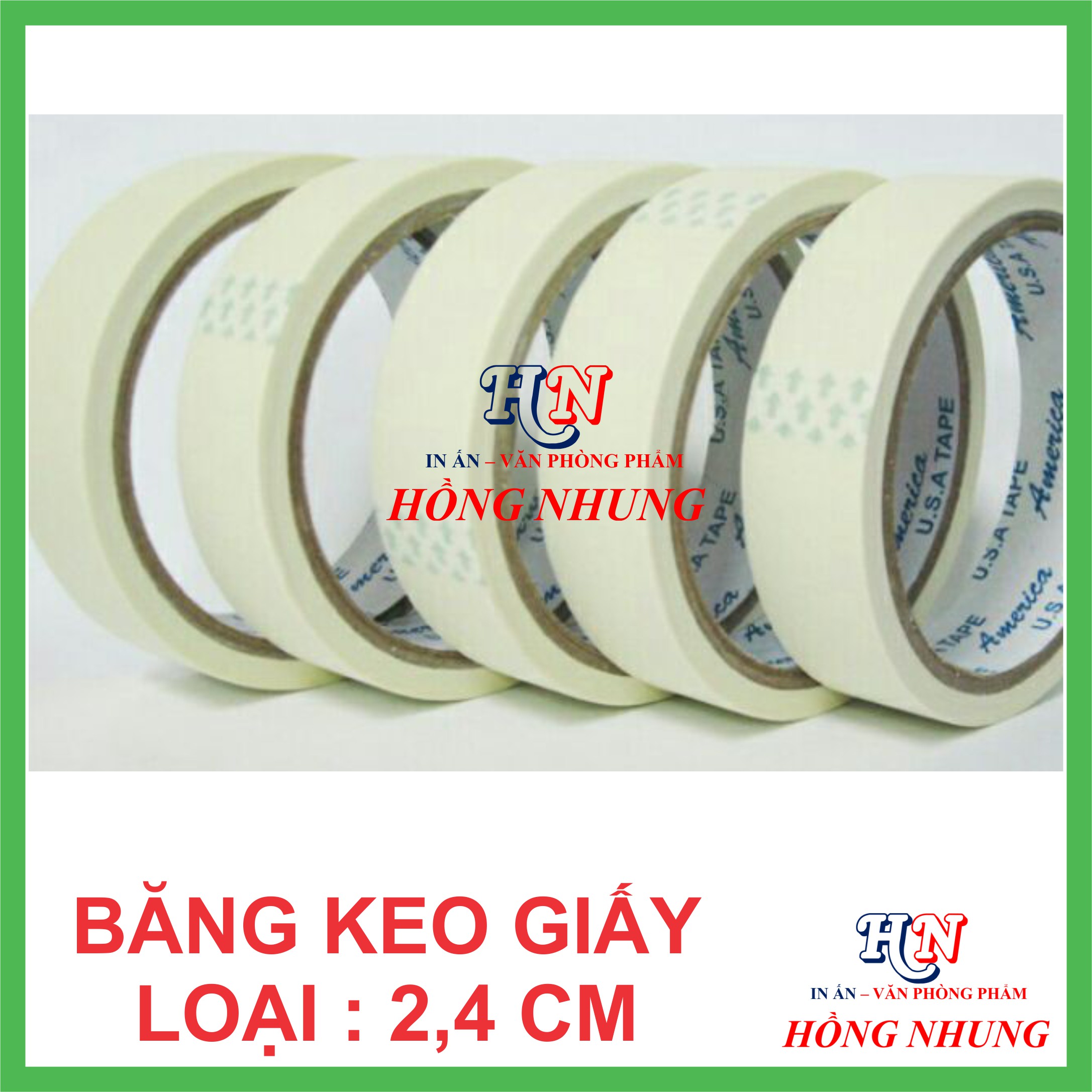 [ SÉT ] COMBO 6 Cuộn Băng Keo Giấy 2,4F (2,4cm) ; Siêu dính, bền, chắc chắn, tiện dụng ; Hồng Nhung VPP